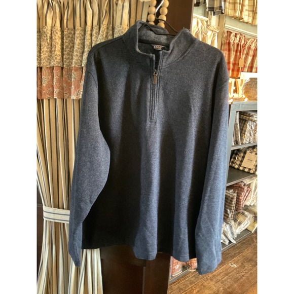 Izod Other - IZOD Mens 2XL Pullover Sweater Quarter‎ Zip Long Sleeve Blue